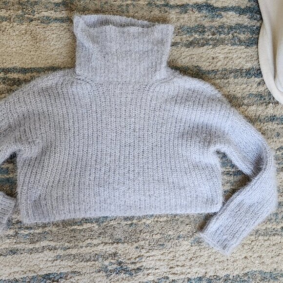 LA Hearts Sweater Women Small Blue Turtleneck Long Sleeve Chunky Knit - Picture 5 of 15